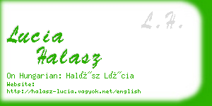 lucia halasz business card